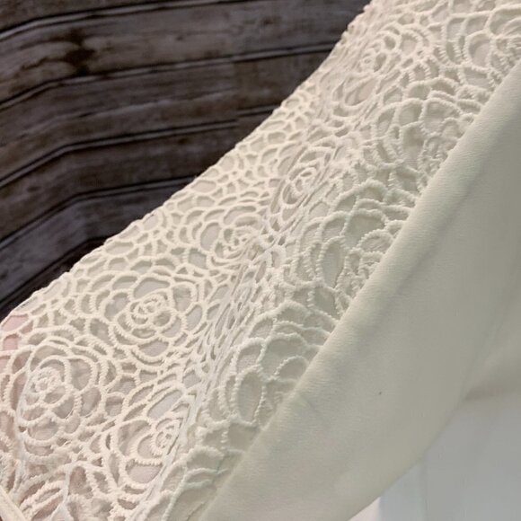 YA LOS ANGELES Ivory Crochet Silk Top NWT - Picture 4 of 10